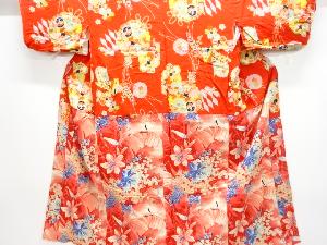 アンティーク　花薬玉模様長襦袢